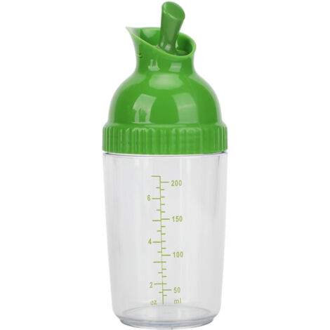 200ml BPA-Free Salad Dressing Shaker, Leak-Proof Salad Dressing Jar with Lid for Kitchen, Versatile Kitchen Tool (Green) (1/4)