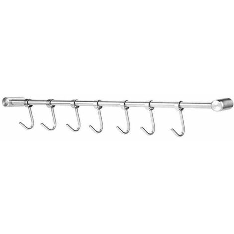 Hook Bar Kitchen Rail 304 Stainless Steel Hanging Rail Kitchen Utensil Holder Pot Holder Cup Holder with Hooks Kitchen Accessories Kitchen Accessories