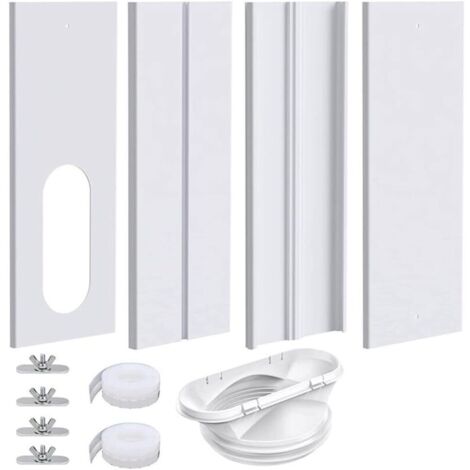 Portable Air Conditioner Window Kit with 2-in-1 Coupler, Universal AC Window Vent for 5.1 Inch/5.9 Inch Diameter Hose