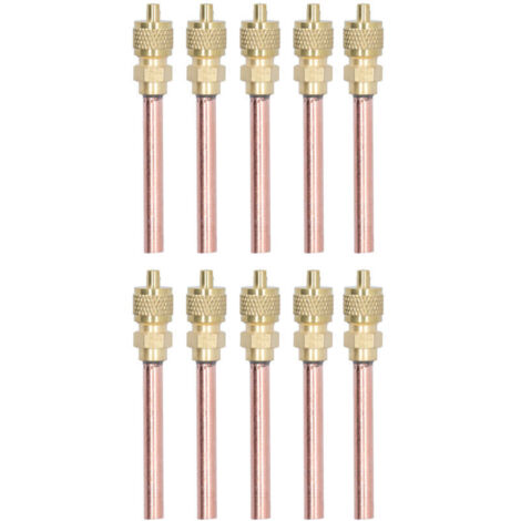 1/4SAE HVAC fill access valves, 10 pieces, brass check valve for R22 R12 R134 air conditioner.