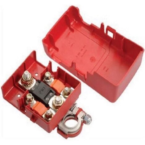 32V 400A Car Battery Distribution Terminal Connector, Quick Release Clamps for Car Accessories (Red) (1/4)