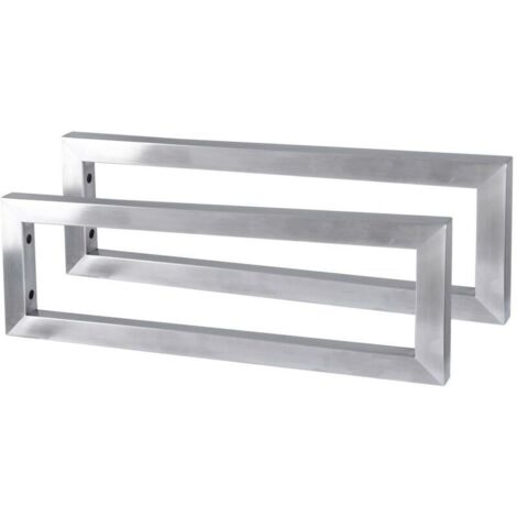 brushed stainless steel fixing brackets for washbasin countertops, 55x15x3cm washbasin brackets, brackets for shelving units