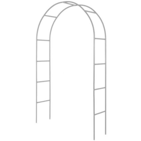 Metal garden arch for climbing plants, wedding decoration, festival, party, pumpkin, 2 m, outdoor arch, white and black (1/4)
