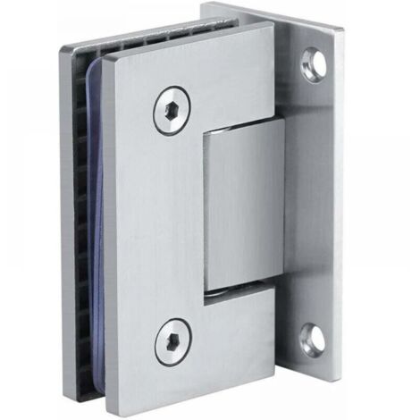 piece Charnière Pince de Porte Verre 90° Support Mural Sans Cadre Clip Porte de Douche en Verre 8-10mm with accessory (1/4)