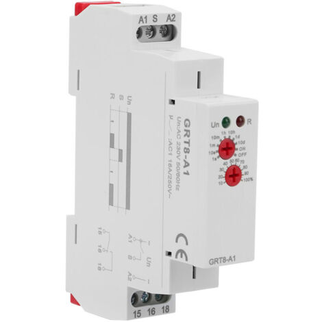 GRT8-A1 Mini on-delay timer relay, DIN rail mounting, AC 220V (1/4)
