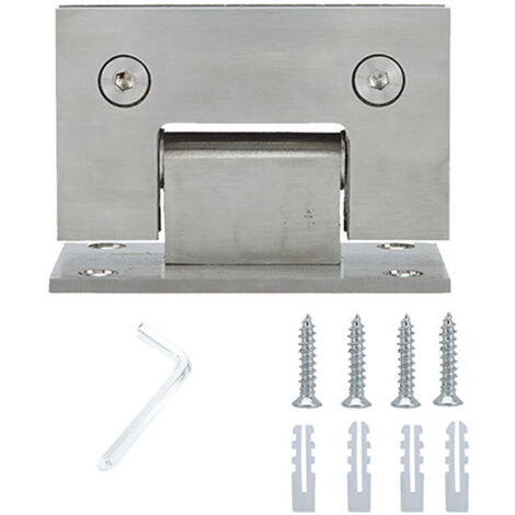 Support de wall de la charnière 8-12mm de la charnière 90° d'acier inoxidable pour la charnière de porte de douche de porte en verre (1/4)