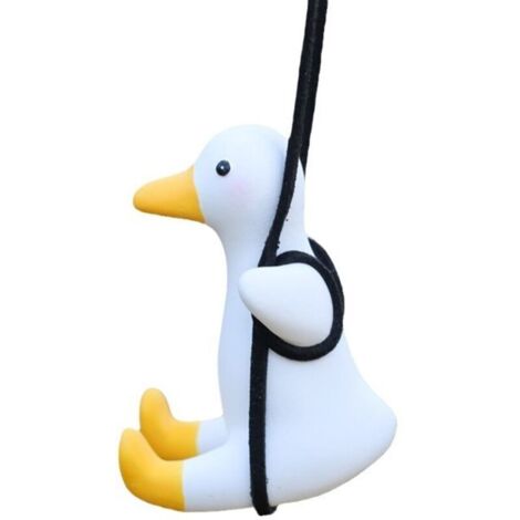 Cute Swinging Duck Car Rear View Mirror Hanging Accessories Funny Car Interior Decor Gifts for Women Men (Duck) (1/4)