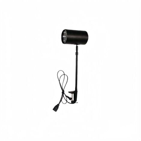 30W LED spotlight with 50cm telescopic arm, black – clamp clamp, tri-color light, exposed cable, aluminum, 220V (1/4)