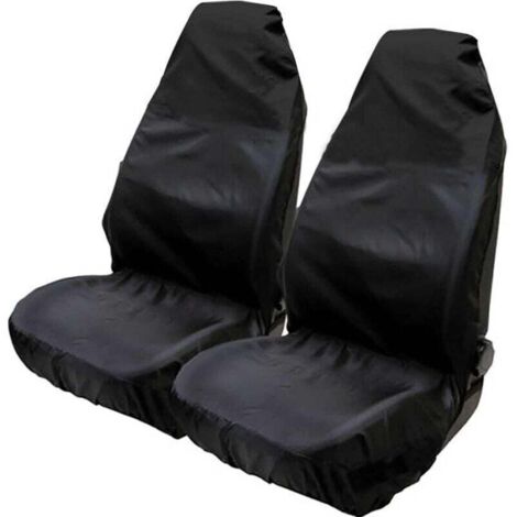Universal waterproof nylon car front seat protectors 75 x 55 x 55 cm (Set of 2) Black (1/3)