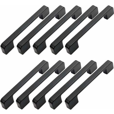 10pcs Furniture Handles, 160mm Hole Spacing - Black Kitchen Door Handles, Bar Handles, Black Kitchen Handles, 160mm