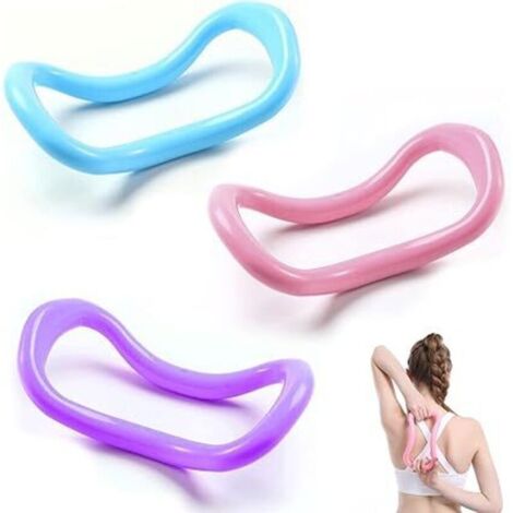 3-Piece Yoga Circle Massage Ring, Yoga Pilates Circle, Pilates Ring, Fascia Stretching Ring for Thigh, Abdominal, and Leg Stretching