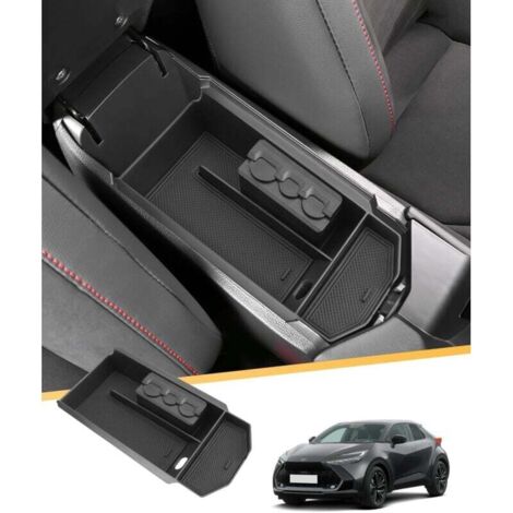 Compatible with Toyota C-HR II Hybrid PHEV 2024 2025 2026 - CHR AX20 Center Console Storage Box - Center Armrest Tray - Glove Box - Black (1/4)