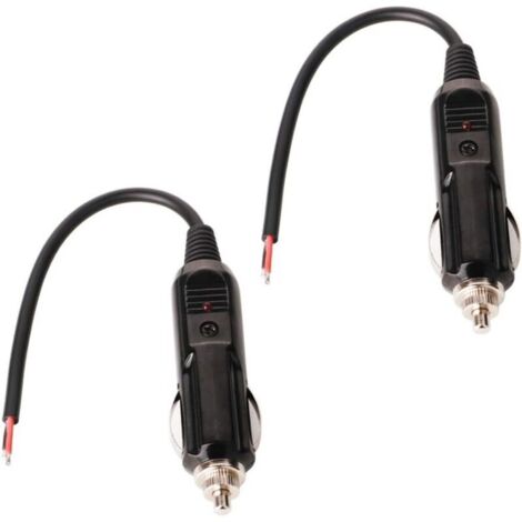 Pcs Male Cigarette Lighter Adapter with 18 AWG 12V/24V Universal Power Cable (1/4)