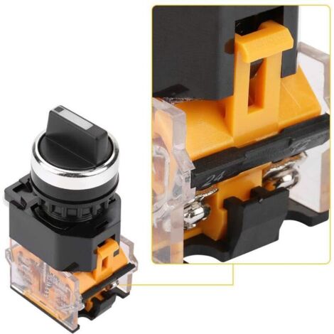 3-Position Rotary Switch, 2NO, Maintained Selector, LA38-20X3 Rotary Switch for Remote Control in Electrical Circuits (1/4)