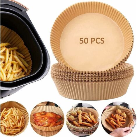 Air Fryer Baking Paper, Pastry Baking Paper, 50 Pieces Air Fryer Baking Paper, Parchment Paper for Air Fryers (6.3)
