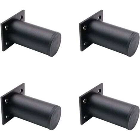 Set of 4 adjustable furniture legs in matte black aluminum alloy, 38 x 80 mm, for coffee table, cabinet, sofa support leg (1/4)