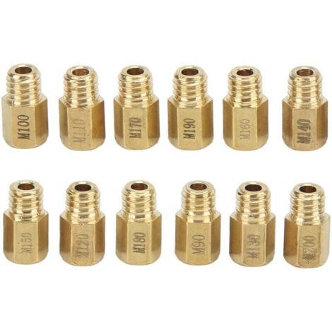 12pcs Carburetor Jets, Metal 90-200 Carburetor Main Jet Kit for Mikuni VM TM TMX