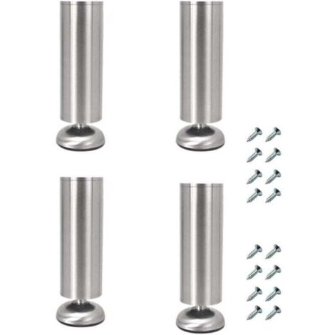 Set of 4 adjustable stainless steel furniture legs, 25 cm thick, for TV stands and sofas (1/4)
