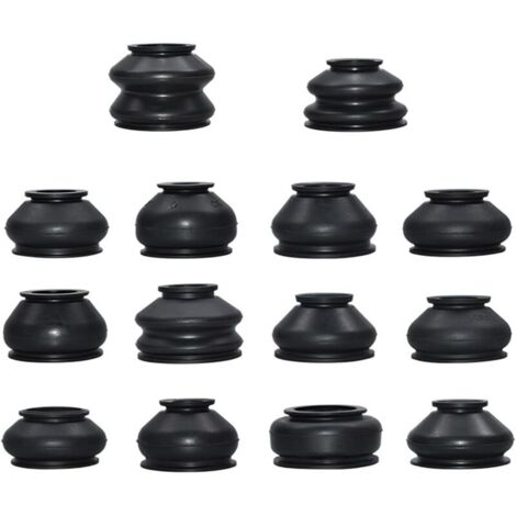 14-Piece Ball Joint Boot, Universal Rubber Ball Joint End Replacement Kit, Rubber Dust Cover for Track End and Ball Joint Dust Cover