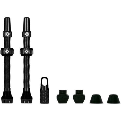 Tubeless Valves - 60 mm - Premium Leak-Proof Bicycle Valves with Integrated Valve Core Removal Tool - Black (1/4)