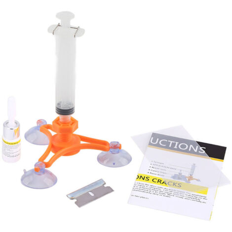 Windshield Repair Kit, DIY Crack Resin Sealant Car Windshield Repair Tool Set (1/4)