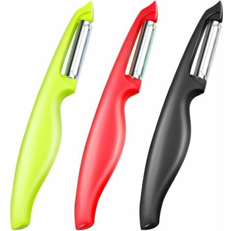 Peeler, vegetable peeler, fruit peeler for the kitchen, potato peeler with sharp stainless steel blade, set of 3 (1/4)