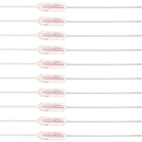 Pack of 10 thermal fuses 250V 10A 216°C - Overheat protection - Compatible with household and industrial appliances (1/4)