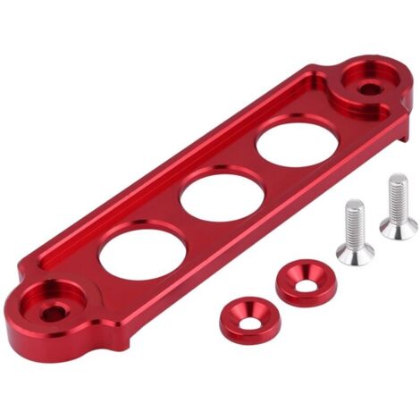 Battery Down Support Bracket for CRX 1988-2000, Aluminum Alloy Battery Mounting Bracket for Car Battery Holder, (Red) (1/4)