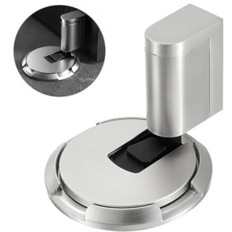 Adhesive floor door stop - robust magnetic door stop without drilling, self-adhesive doorstop, mechanical floor door stop, magnetic door stop, door handle, floor door buffer