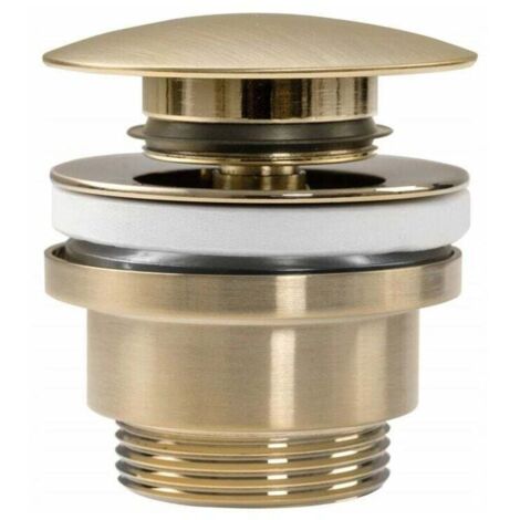 Universal click-clack basin waste, pop-up waste for basins and vanity units (Brushed Gold)