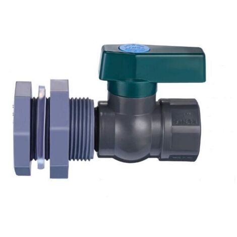 PVC water tank connection, 1-inch PVC rain barrel tap with bulkhead fitting and hose adapter (1 inch)