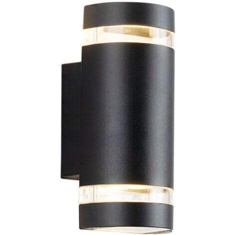Modern D-shaped outdoor wall light with aluminum – 17 cm x 12 cm x 6 cm, bulb not included