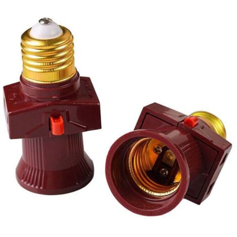 Set of 2 E27 screw-type burglar sockets with switch, 6A, 250V [Energy Class A] [Energy Class A] (1/4)
