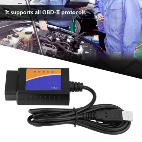 Car USB Connector V1.5 OBD2 Diagnostic Cable Interface Scanner for Benz Citroen (1/4)