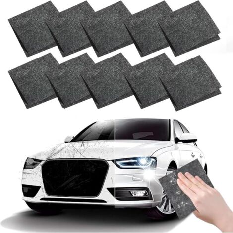 10 Nano Sparkle Polishing Cloths, Car Scratch Remover Cloths, Glossy Bodywork Polish, for Scratch Repair and Paint Maintenance, Reusable