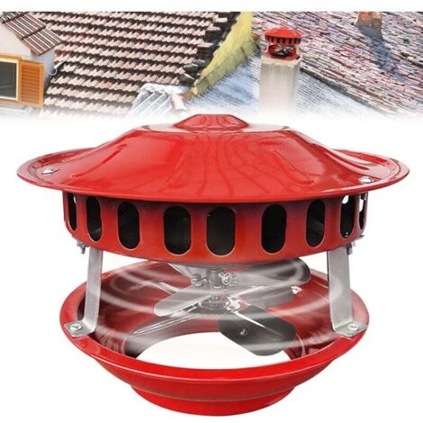 100W Smoke Extractor, 12-21cm Fireplace Fan, Smoke Extractor with 7 Blades, Dual-Head Silent Fireplace Fan (1/4)