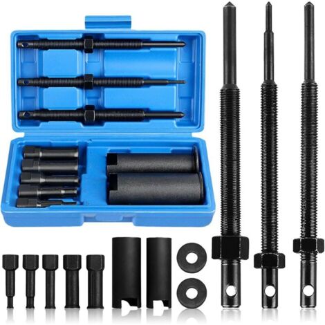 Motorcycle Inner Bearing Puller Kit, 12 Pieces 9-23 mm Bearing Puller Tools, Inner Bearing Puller Set with 5 Sizes of Open Clips (1/4)