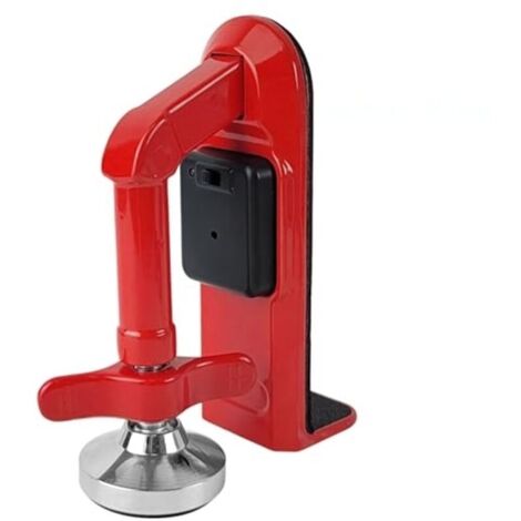 Doorstop alarm, red portable door lock, anti-burglary doorstop with alarm, door security for personal protection at home, in hotels and while traveling (red, battery included)