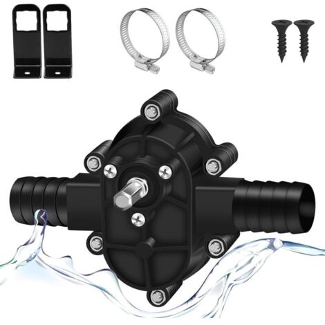 Mini electric borehole pump, Electric Drill Pump, Portable Self-Priming Electric Water Drill Hand Pump for Drills, Battery-Powered Water Pump (1/4)