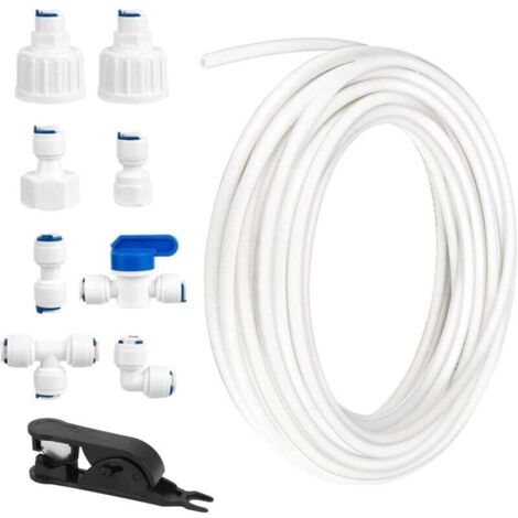15m Refrigerator Water Connection Kit, Water Supply Hose, Filter Tube, Parts and Accessories, POM Material, Fridge Water Supply Hose for Refrigerators, Aquariums (1/4") (1/4)