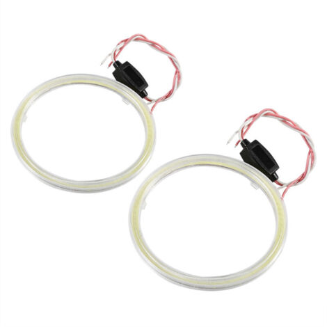 Pair of 12V COB LED headlights for motorcycle and car, 80mm, White. (1/4)