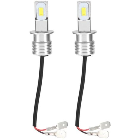 LED Fog Light Bulb, 2pcs H3 80W 8000K 12-24V Universal White LED Bulb with Decode+ LED Bulbs (1/4)