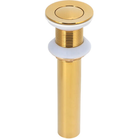 Gold Sink Drain Anti-Clog Bathroom Faucet Basin Stopper (Small bounce with holes) (Small bounce without holes) (1/4)