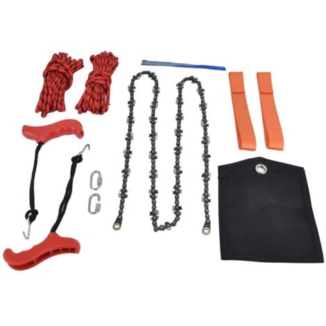 53 Inch High Reach Tree Member Hand Rope Saw Feet Rope Kit Pocket Chainsaw Tree Member Saw Rope Chainsaw Tree Cutting Equipment Tree Cutting Tool (1/4)