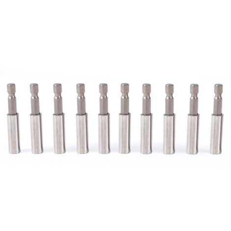 10-Piece Quick-Change Screwdriver Set with Shank, Extension Socket, Drill Bit Holder, Hex Key Power Tools for Good Concentricity, Rustproof, Suitable for (1/4)