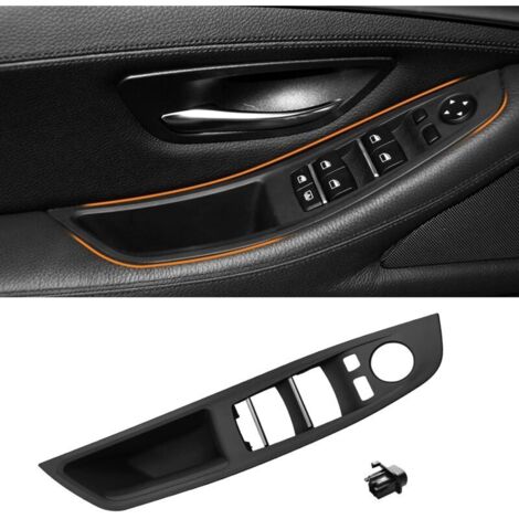 Compatible with BMW 5 Series F10/F11 Door Handle, Interior Door Handle Trim, Front Door Handle, Left Interior Handle F10 F11: 520 523 525 528 530 535 (2010-2016) - Black (1/4)