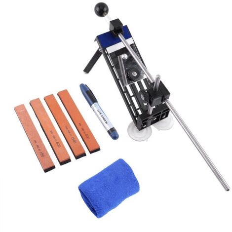Professional fixed-angle kitchen knife sharpener with 4 stones (1/4)