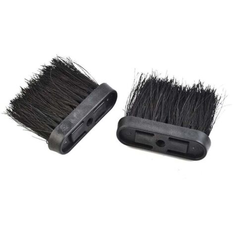 Set of 2 replacement rectangular fireplace brush refills, replacement brush heads for fireplaces, fireplace brush for fireplaces, fireplaces, mini wood stoves (1/4)