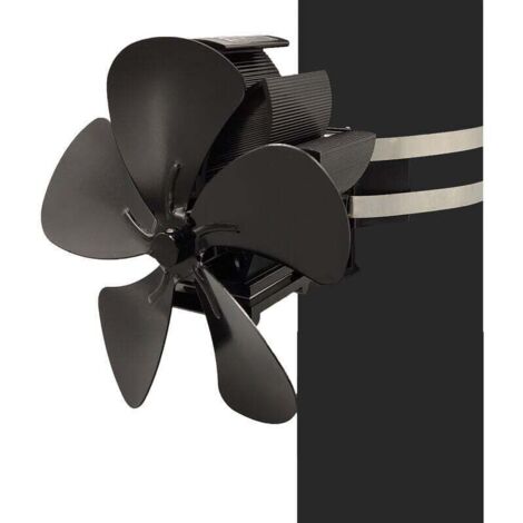 Five-blade stove fan - heat-driven - energy-efficient - wall-mounted model for office (1/4)