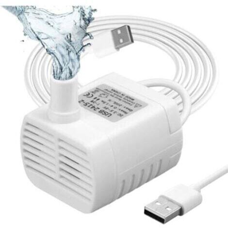 Mini Submersible Water Pump, 3W Ultra-Quiet Upgraded, 200L/H USB Cat Water Fountain Pump for Aquarium, Statuary and Hydroponic Gardening DC 3.5-9V (0.4-1.5M) (1/4)
